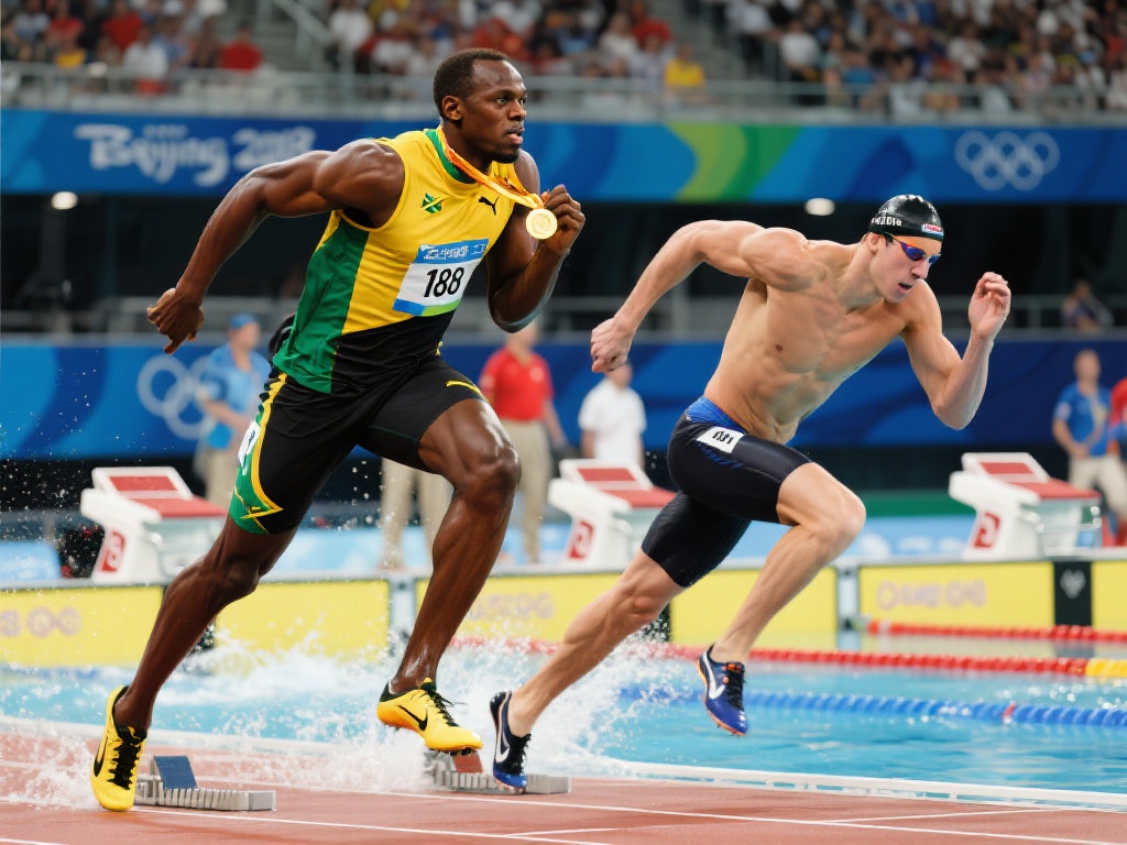 2008年北京奥运会夺金排名 典型案例:博尔特与菲尔普斯改变世界速度与